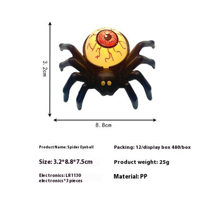 Battery-Powered Spider Lamp - Safe Halloween Ambiance Without Fire Risk