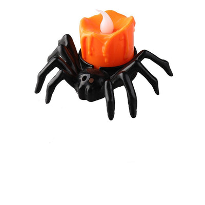 Battery-Powered Spider Lamp - Safe Halloween Ambiance Without Fire Risk