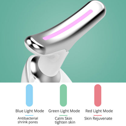 3-in-1 Neck Beauty Device – Ion Cleanse, Heat Massage & LED Skin Therapy