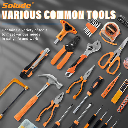 Compact 169-Tool Kit – Ergonomic Tools in Modular, Anti-Shake Toolbox
