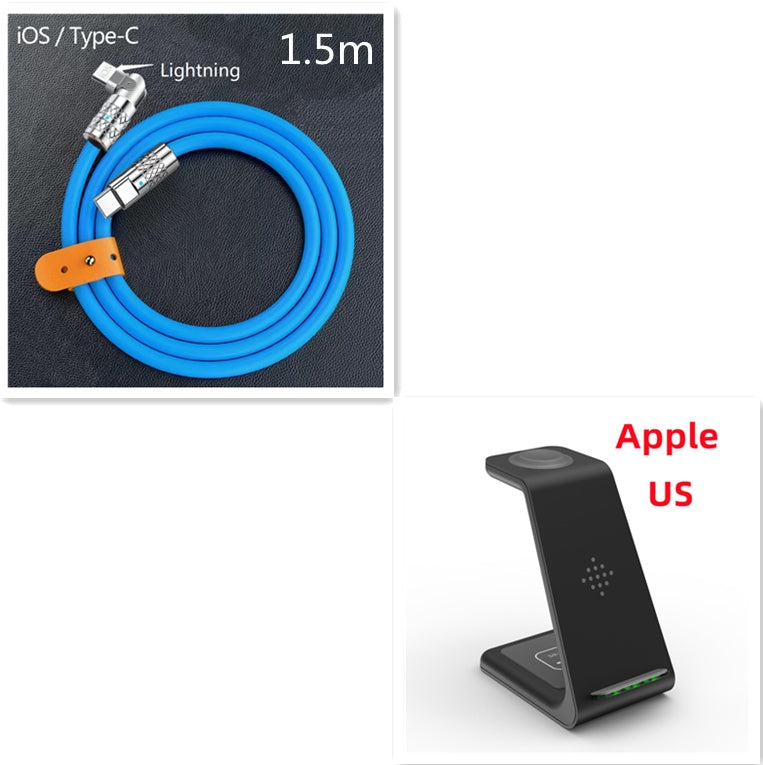 3-in-1 Wireless Charging Station - Phone, Watch & Earbuds Simultaneously
