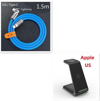 3-in-1 Wireless Charging Station - Phone, Watch & Earbuds Simultaneously