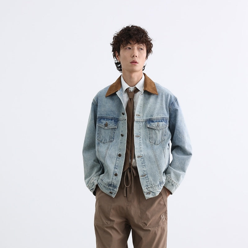 Cotton-Lined Denim Coat - Classic Blue Style with All-Day Comfort