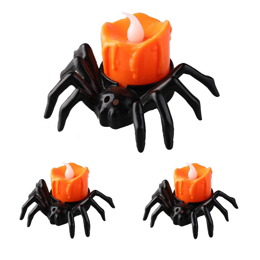 Battery-Powered Spider Lamp - Safe Halloween Ambiance Without Fire Risk
