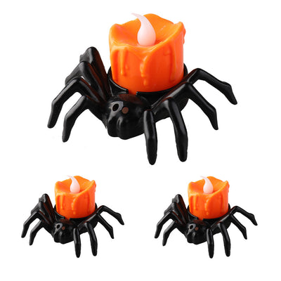 Battery-Powered Spider Lamp - Safe Halloween Ambiance Without Fire Risk