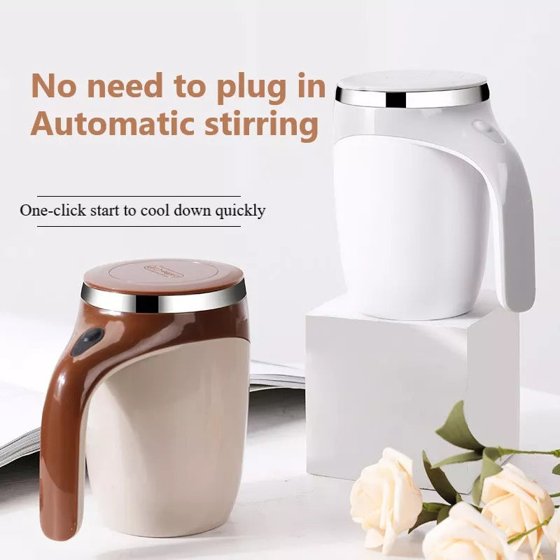 Magnetized Stirring Mug - Food-Grade Steel with Auto-Mix Convenience