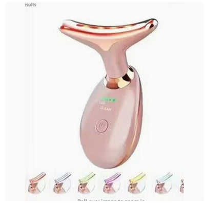 3-in-1 Neck Beauty Device – Ion Cleanse, Heat Massage & LED Skin Therapy
