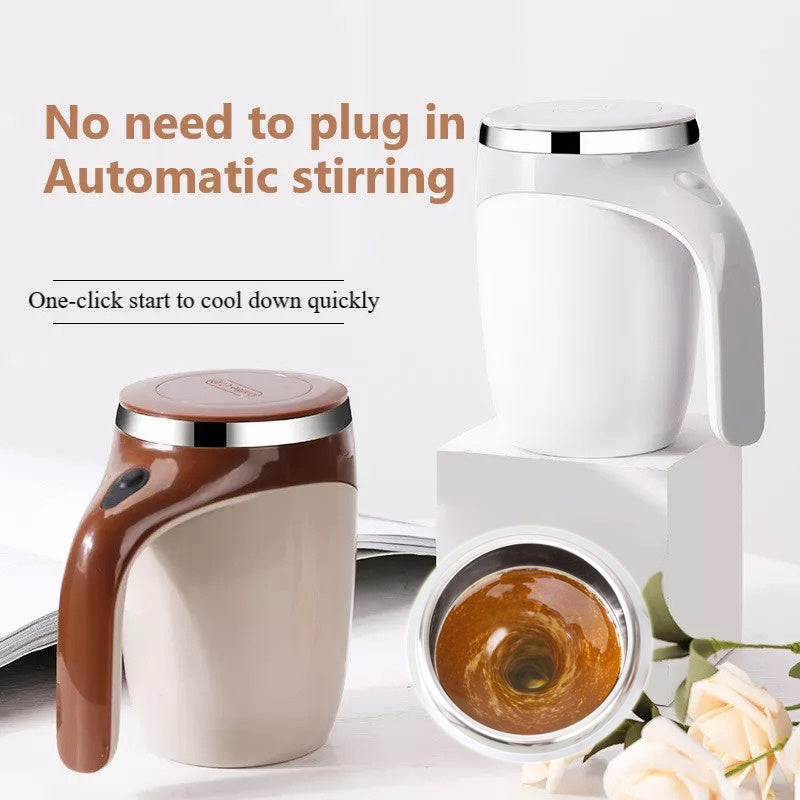 Magnetized Stirring Mug - Food-Grade Steel with Auto-Mix Convenience