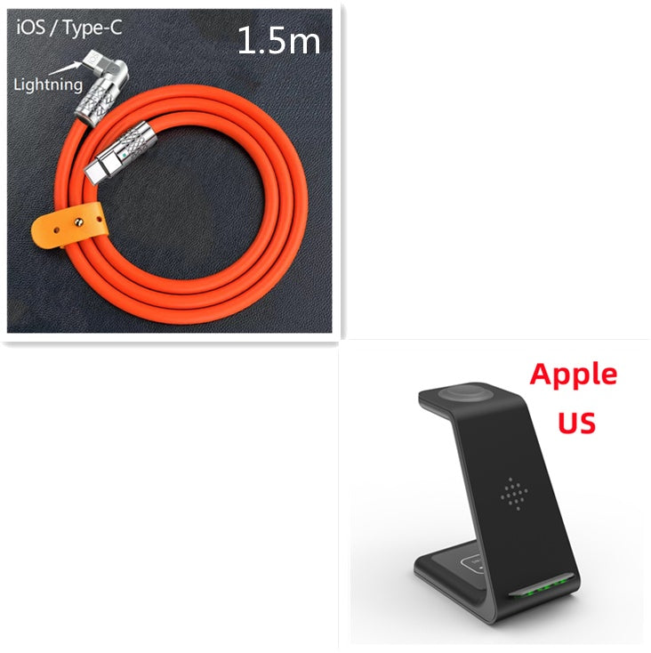 3-in-1 Wireless Charging Station - Phone, Watch & Earbuds Simultaneously