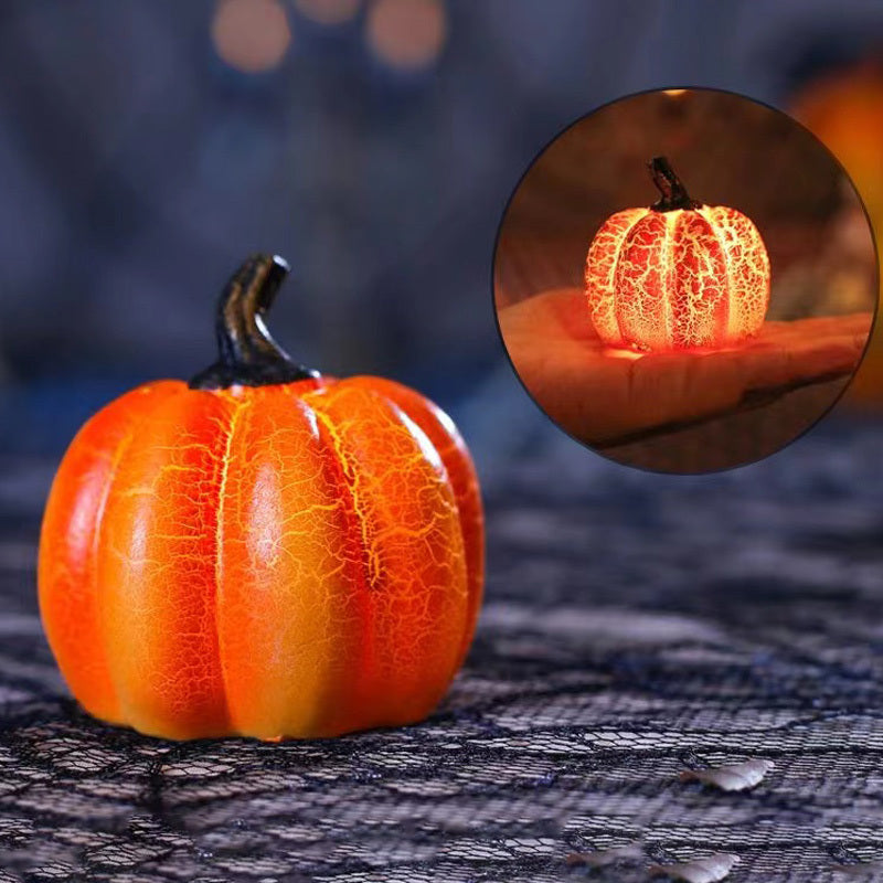 Battery-Powered Pumpkin Lantern - Safe Candlelight Effect Without Fire Risk